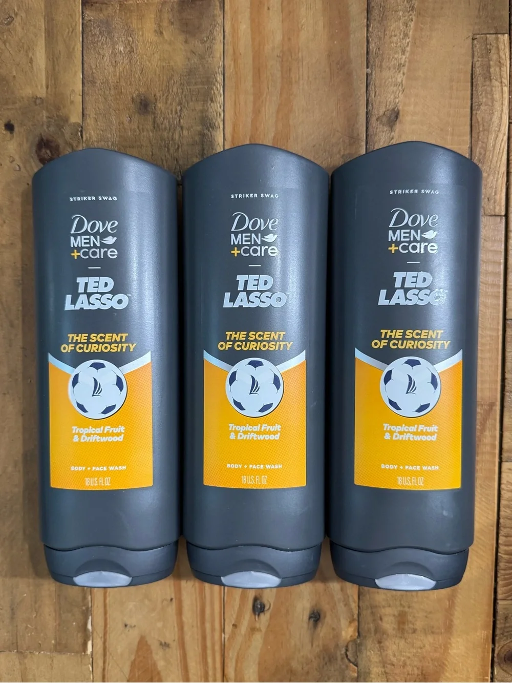 (3) Dove Men + Care Ted Lasso Limited Edition Body + Face Wash 18oz